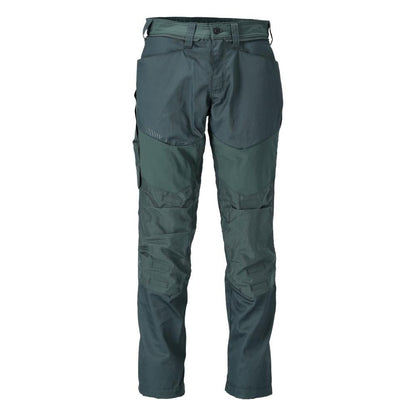 Pantalon avec poches genoux, vert forêt