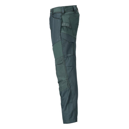 Pantalon avec poches genoux, vert forêt