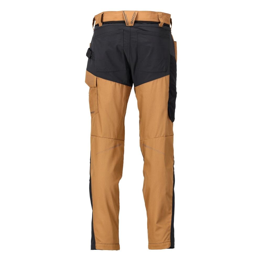 Hose mit Knietaschen Hose, nussbraun/schwarz