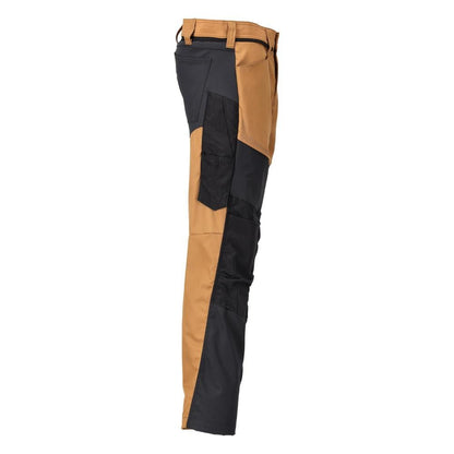 Hose mit Knietaschen Hose, nussbraun/schwarz