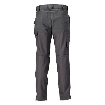 Pantalon avec poches genoux, gris anthracite
