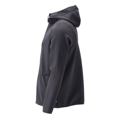Fleecepullover, Kapuze, Reißverschluss Microfleecejacke, schwarzblau