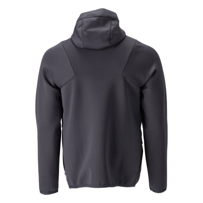 Fleecepullover, Kapuze, Reißverschluss Microfleecejacke, schwarzblau