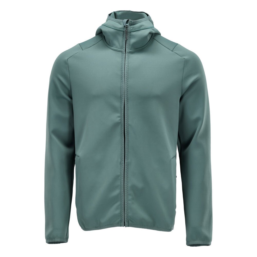 Fleecepullover, Kapuze, Reißverschluss Microfleecejacke, helles Waldgrün