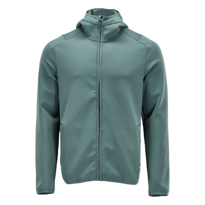 Fleecepullover, Kapuze, Reißverschluss Microfleecejacke, helles Waldgrün