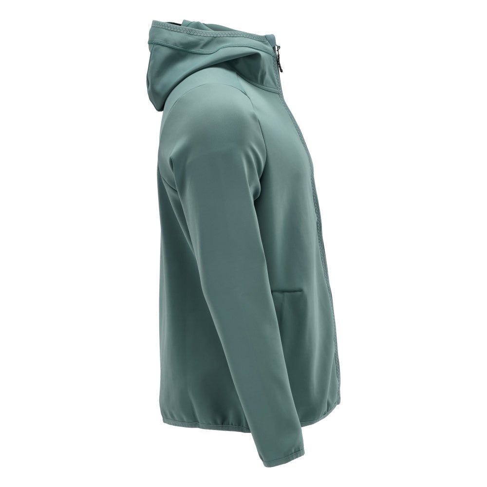 Fleecepullover, Kapuze, Reißverschluss Microfleecejacke, helles Waldgrün