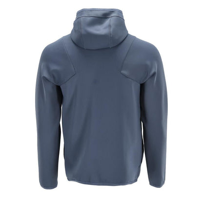 Pull polaire, capuche, veste micropolaire zippée, bleu pierre