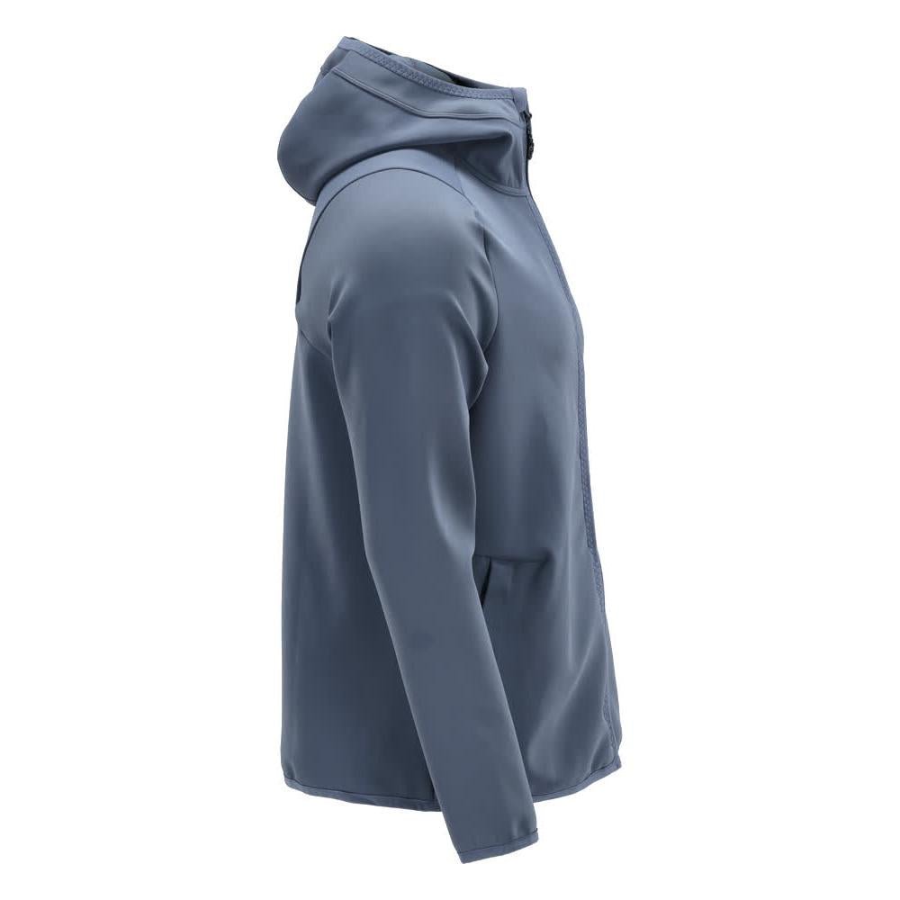 Pull polaire, capuche, veste micropolaire zippée, bleu pierre