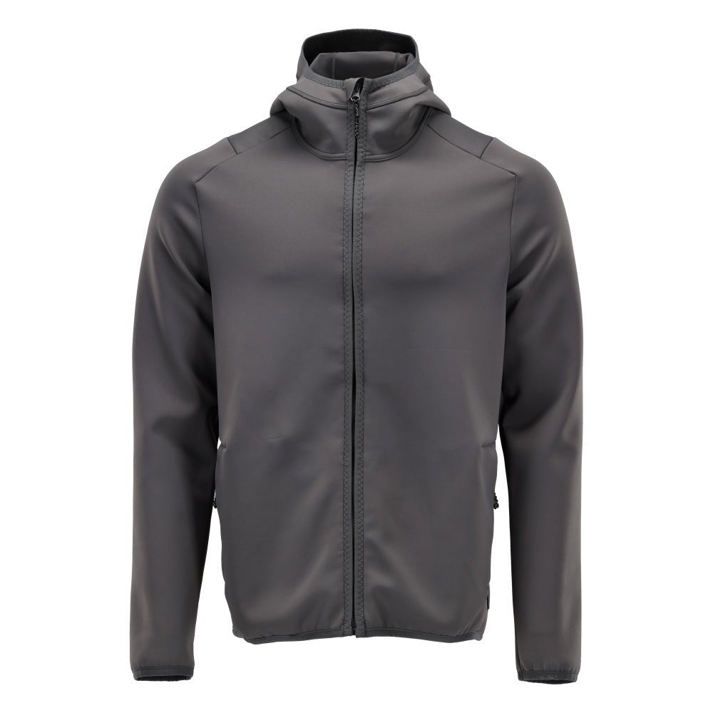 Fleecepullover, Kapuze, Reißverschluss Microfleecejacke, Anthrazitgrau