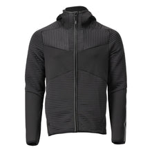 Pull polaire, capuche, veste micropolaire zippée, noir
