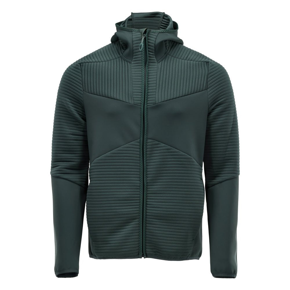 Fleecepullover, Kapuze, Reißverschluss Microfleecejacke, waldgrün