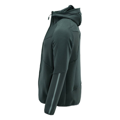 Fleecepullover, Kapuze, Reißverschluss Microfleecejacke, waldgrün