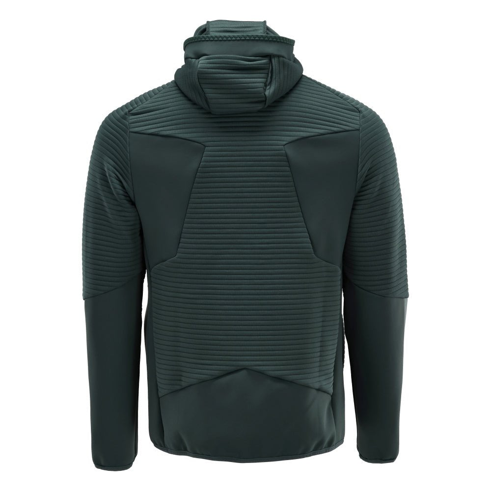 Fleecepullover, Kapuze, Reißverschluss Microfleecejacke, waldgrün