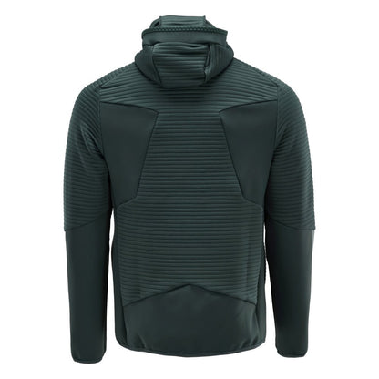 Fleecepullover, Kapuze, Reißverschluss Microfleecejacke, waldgrün