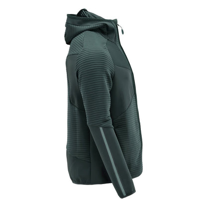 Fleecepullover, Kapuze, Reißverschluss Microfleecejacke, waldgrün