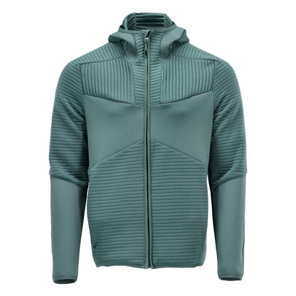 Fleecepullover, Kapuze, Reißverschluss Microfleecejacke, helles Waldgrün