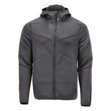 Pull polaire, capuche, veste micropolaire zippée, gris anthracite