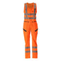 Kombihose mit Schenkeltaschen, Stretch Kombihose, hi-vis orange