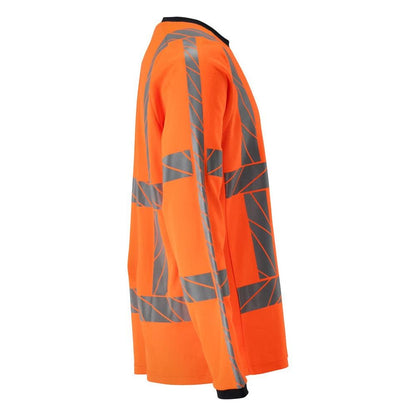T-shirt, manches longues, t-shirt coupe moderne, orange haute visibilité