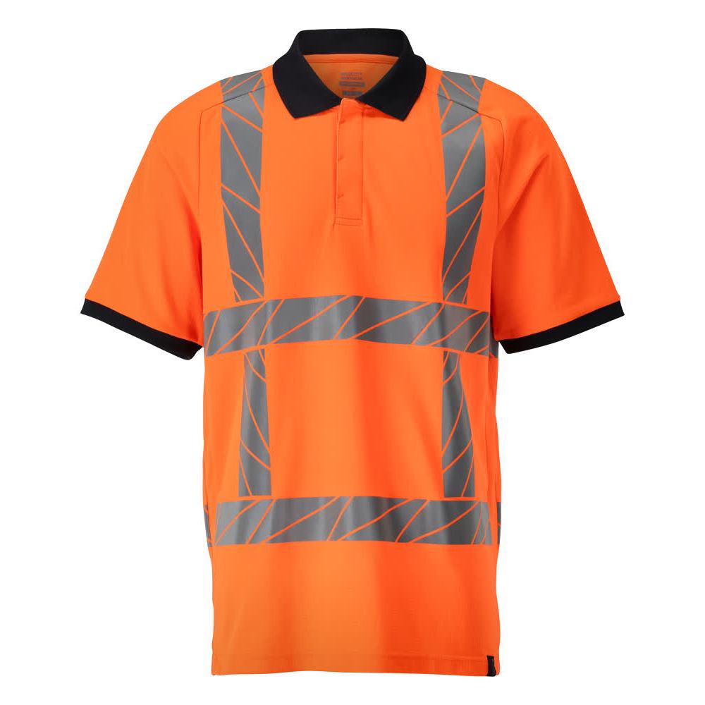 Polo, polo coupe moderne, orange haute visibilité