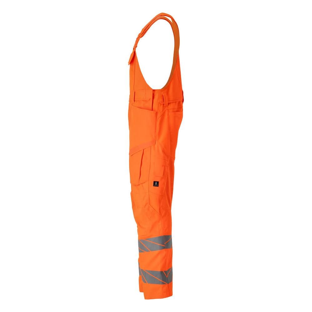 Salopette, poches genoux, empiècements stretch Salopette, orange haute visibilité