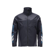 Veste, stretch, veste de travail en métal à fermeture éclair, noir-bleu