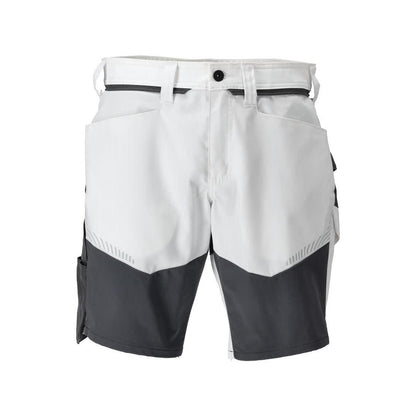 Short, short léger, blanc/gris anthracite