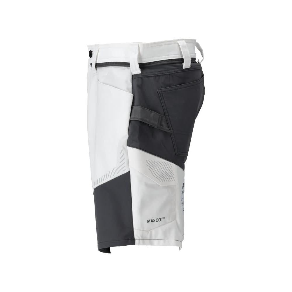 Short, short léger, blanc/gris anthracite