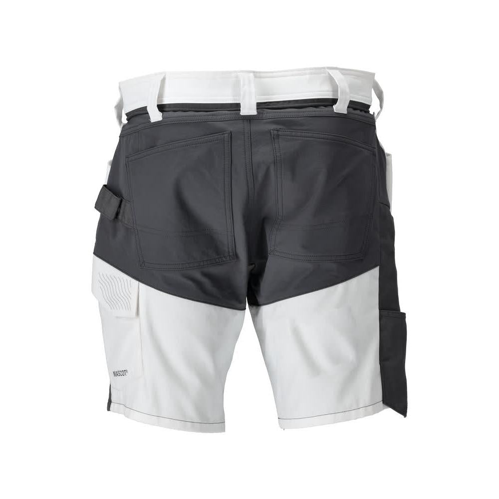 Short, short léger, blanc/gris anthracite