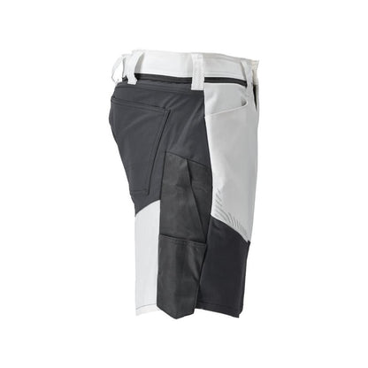 Short, short léger, blanc/gris anthracite