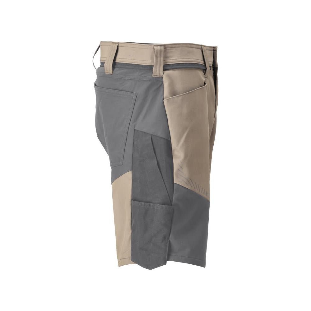Short, short léger, beige sable foncé/gris anthracite