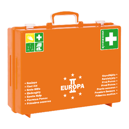 Erste Hilfe Koffer EUROPA II Orange gefüllt