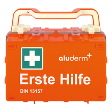 Trousse de premiers secours orange DYNAMIC-GLOW S norme DIN 13157 | Valise (1 pièce)