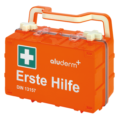 Trousse de premiers secours orange DYNAMIC-GLOW S norme DIN 13157 | Valise (1 pièce)