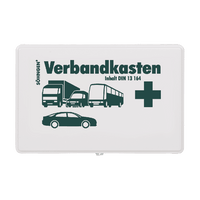 Trousse de premiers secours pour véhicule KU blanche avec contenu standard conforme à la norme DIN 13164