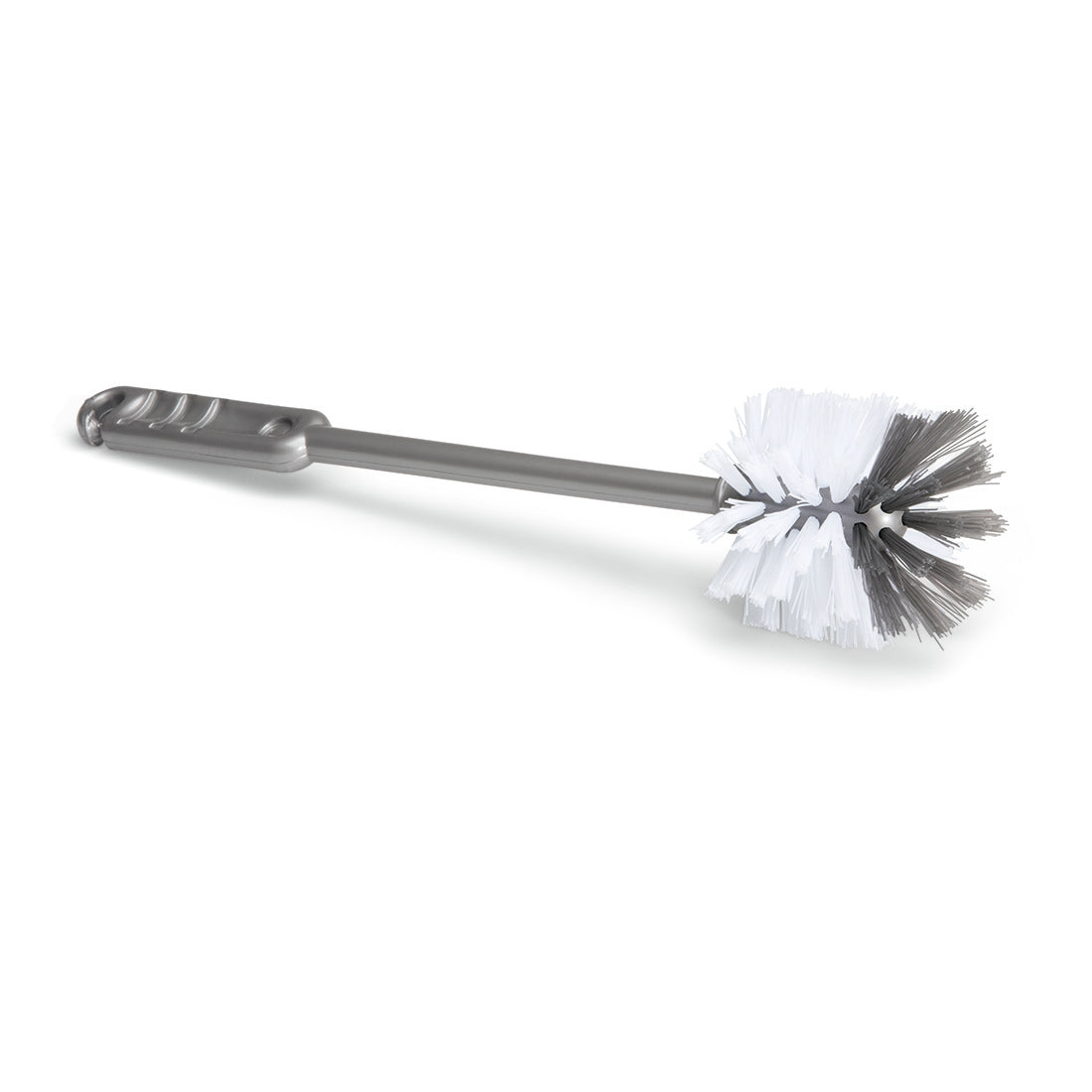 Die Nölle Profi Brush Gläser- und Tassenbürste (30 cm, PP- und Nylonborsten) von Nölle Profi Brush Bürsten- & Pinseltechnik e.K. mit grauem Griff und weiß/dunkelgrauen Borsten ist auf weißem Hintergrund abgebildet.