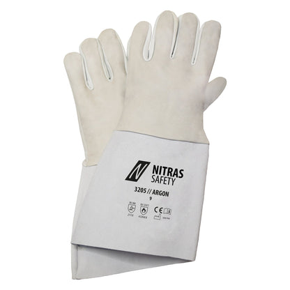 NITRAS ARGON, Schweißerhandschuhe, grau