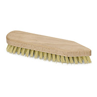 Die Nölle Profi-Bürste Scheuerbürste, 20 cm, spitz-rund von Nölle Profi Brush Bürsten- & Pinseltechnik e.K. hat einen Holzgriff und dichte, steife Fibre-Ersatz-Borsten für eine effektive Reinigung. 1 Stück enthalten.
