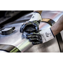 NITRAS Nitrilhandschuhe, weiß / blau, EN 388 Baumwoll-Jersey | Packung (12 Paare)