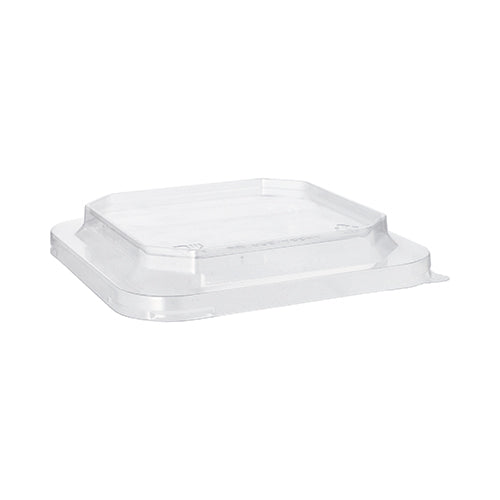 Le couvercle Starpak 25 pour boîtes à lunch est un couvercle transparent, carré en plastique PET avec des bords légèrement surélevés et des rainures subtiles, conçu par Starpak pour s'adapter en toute sécurité aux boîtes à lunch transparentes et rectangulaires.