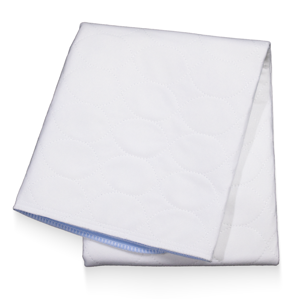 AMPri MED-COMFORT protège-lit lavable 75 x 90 cm, bleu/blanc | Paquet (1 pièce)