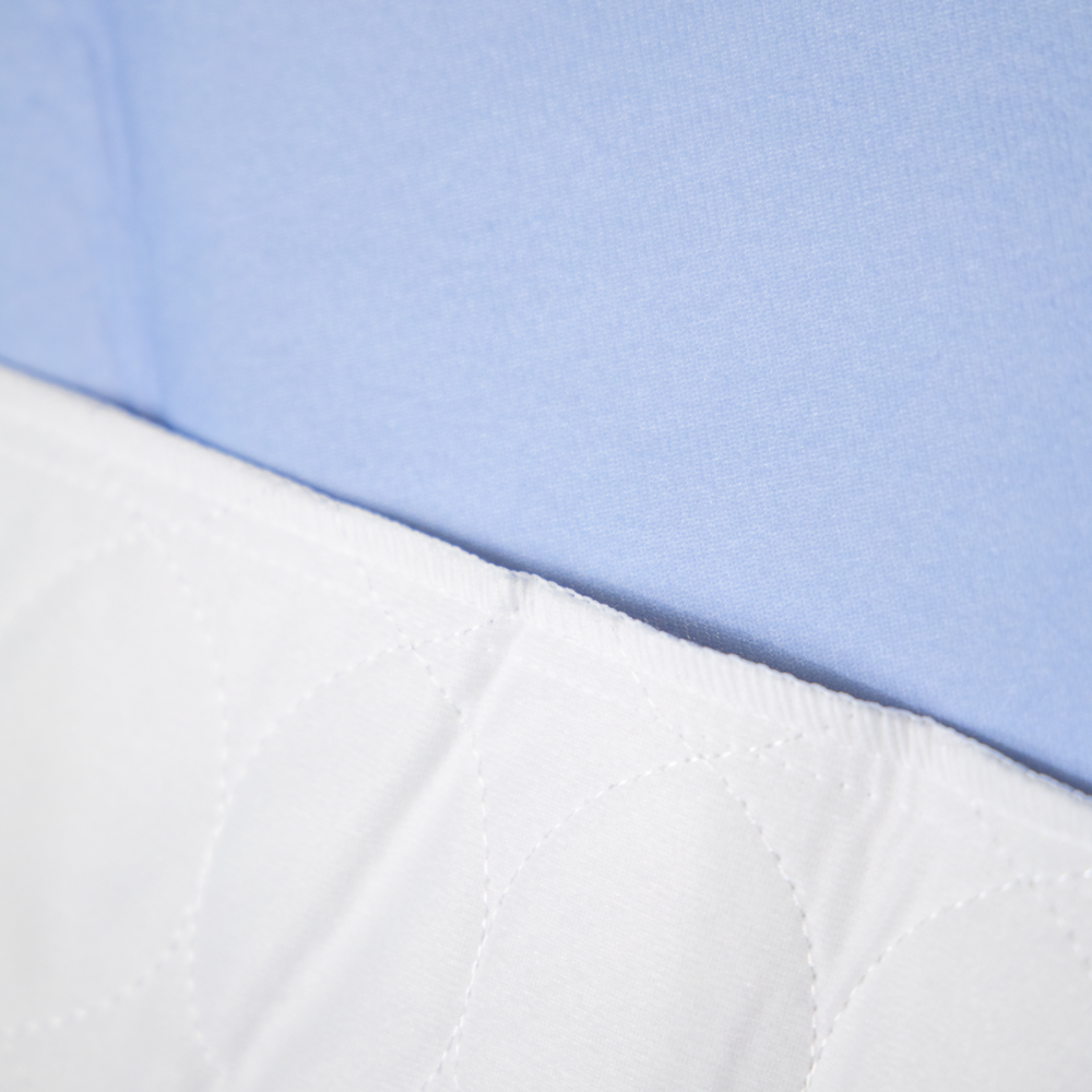AMPri MED-COMFORT protège-lit lavable 75 x 90 cm, bleu/blanc | Paquet (1 pièce)