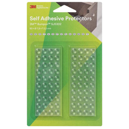 Mini pack de tampons élastiques 3M™ Bumpon™ SJ5302BL, transparent, 80 pièces, 7,9 x 2,2 mm, adhésif acrylique A-20 | Paquet (80 pièces)