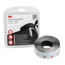 3M™ Haken- und Schlaufenband SJ352B, Schwarz, 25 mm x 1.25 m, 4.4 mm, Blister IPC | Packung (1 Rolle)