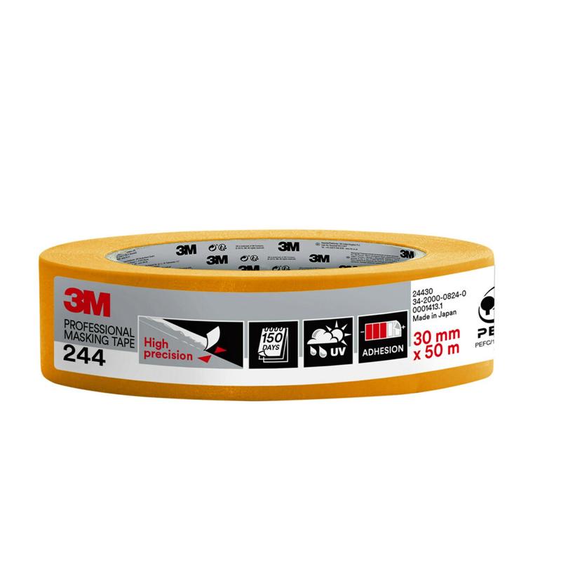 Ruban de masquage pour peintres 3M™ 244, 50 m - ruban de masquage pour travaux de peinture
