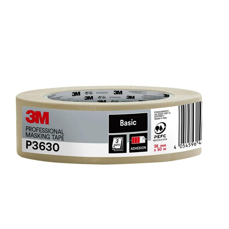 3M™ Malerkreppband P3630, Abdeckband für präzise Malerarbeiten