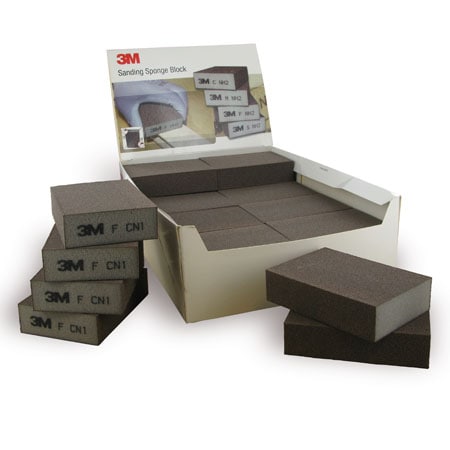 Éponge abrasive 3M™, 68 mm x 100 mm x 26 mm, A, dure, fine, à quatre côtés | Paquet (24 pièces)