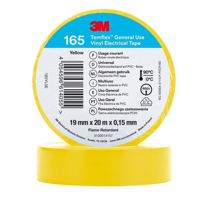 3M™ Temflex™ Vinyl-Isolierband 165 Gelb
