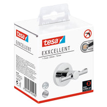 tesa Exxcellent Wandhaken doppelt, Metall, verchromt, inkl. Klebelösung