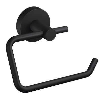 tesa MOON BLACK Toilettenpapierhalter, schwarz matt, inkl. Klebelösung